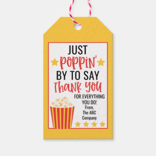Popcorn Personeel Waardering Cadeaulabel