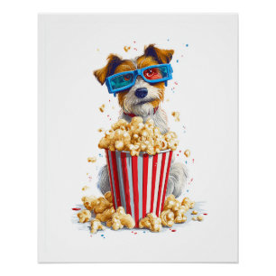 Popcorn Pup � Filmavond Hond Perfect Poster