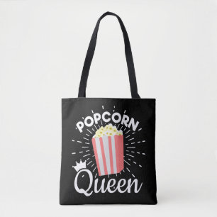 Popcorn Queen Women Girls Movie Popcorn Lover Draagtas