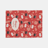 Popcorn Retro Film Bioscoop Monogram Fleece Deken (Voorkant (Horizontaal))
