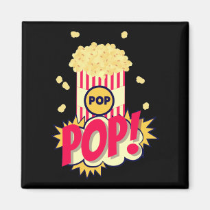Popcorn  Retro Funny Magneet