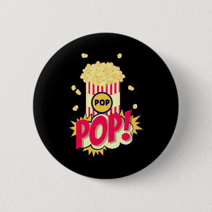 Popcorn Retro Funny Ronde Button 5,7 Cm