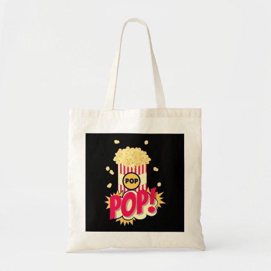 Popcorn  Retro Funny Tote Bag (Voorkant)