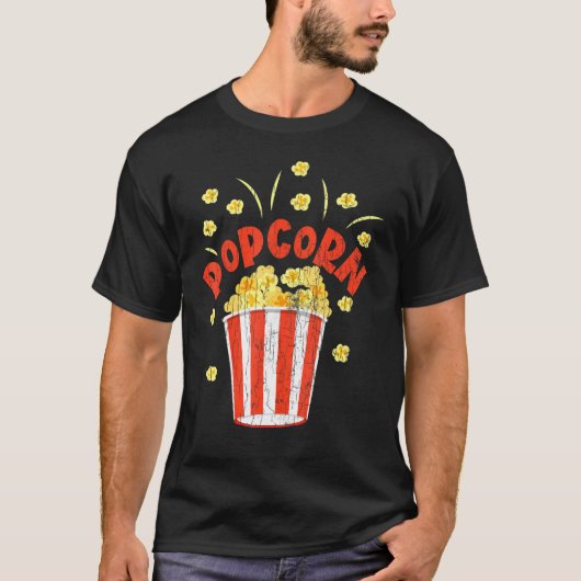 Popcorn Retro Pop Corn Eater Graphic T-shirt (Voorkant)