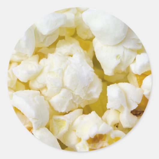 Popcorn Ronde Sticker (Voorkant)