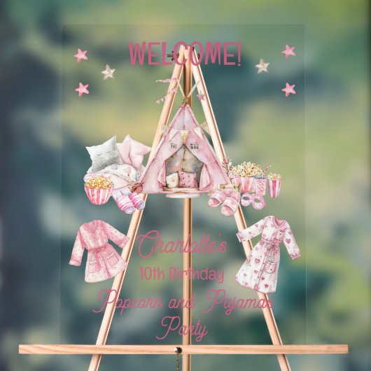 Popcorn rose et Pyjamas Swood fête d'anniversaire (Neutre)