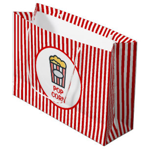 Popcorn striped groot cadeauzakje