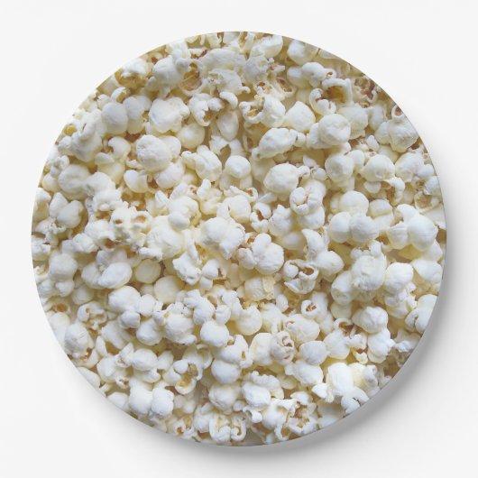 Popcorn Textuur Fotografie Decor Papieren Bordje (Voorkant)