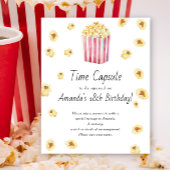 Popcorn Time Capsule 1e verjaardag genderneutraal Poster