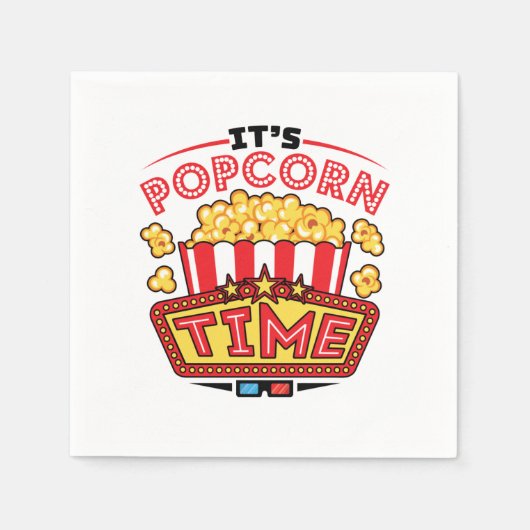 Popcorn Time Movie Cinema Lover Servet (Voorkant)