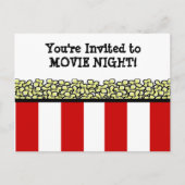 Popcorn Uitnodiging Briefkaart (Voorkant)