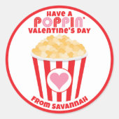 Popcorn Valentijn Sticker Popcorn Favor (Voorkant)