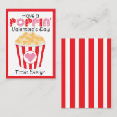 Popcorn Valentijnskaart | Popcorn Valentijnskaart Notitiekaartje (Voorkant / Achterkant)