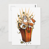 Popcorn van cavia's briefkaart (Voorkant / Achterkant)