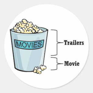 Popcorn vol ronde sticker