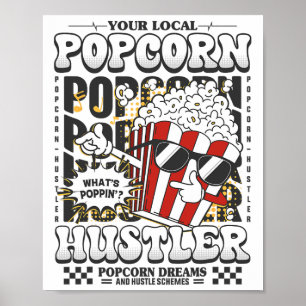 Popcorn Voor Vrouwen Mannen Popcorn Verkoper Jonge Poster