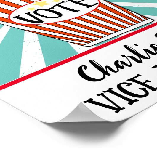 Popcorn Vote" Fun School Election Poster (Coin)