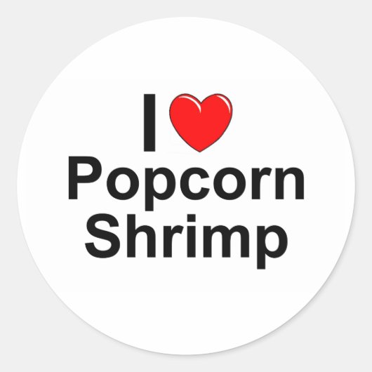 Popcorngarnaal Ronde Sticker (Voorkant)