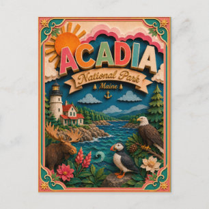 PopCut Staten Acadia National Park Maine Papieren Briefkaart