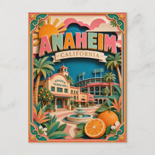 PopCut Staten Anaheim Californië Papier Kunst Briefkaart