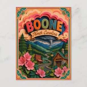 PopCut Staten Boone North Carolina Papieren Kunst Briefkaart