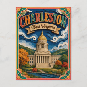 PopCut Staten Charleston West Virginia Papieren Ku Briefkaart
