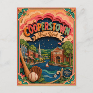 PopCut Staten Cooperstown New York Papieren Kunst Briefkaart