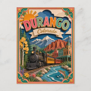 PopCut Staten Durango Colorado Papier Kunst Briefkaart