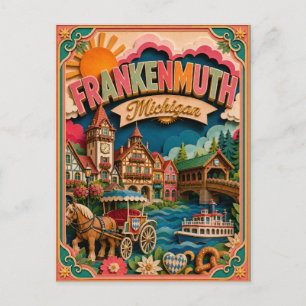 PopCut Staten Frankenmuth Michigan Papier Kunst Briefkaart