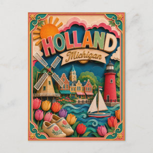 PopCut Staten Holland Michigan Papieren Kunst Briefkaart