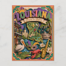 PopCut Staten Louisiana Kleurrijke 3D Papierkunst