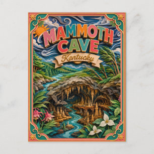 PopCut Staten Mammoth Cave Kentucky Papier Kunst Briefkaart