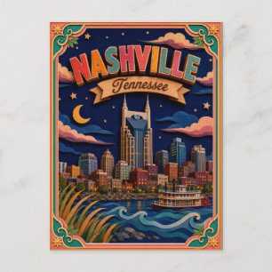 PopCut Staten Nashville Tennessee Papieren Kunst Briefkaart