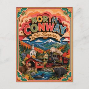 PopCut Staten Noord Conway New Hampshire Papieren Briefkaart