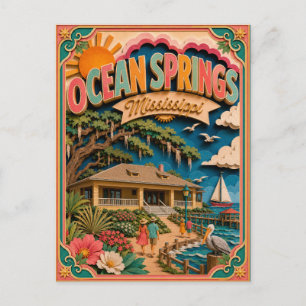 PopCut Staten Ocean Springs Mississippi Papieren K Briefkaart
