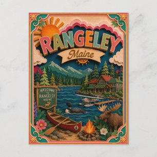 PopCut Staten Rangeley Maine Papier Kunst Briefkaart