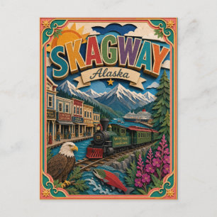 PopCut Staten Skagway Alaska Papier Kunst Briefkaart