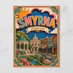PopCut Staten Smyrna Delaware Papieren Kunst Briefkaart