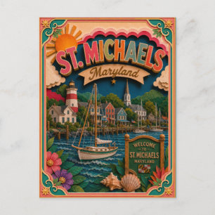 PopCut Staten St. Michaels Maryland Papieren Kunst Briefkaart