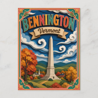 PopCut States Bennington Vermont Papieren Kunst Briefkaart