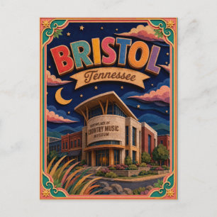 PopCut States Bristol Tennessee Papieren Kunst Briefkaart