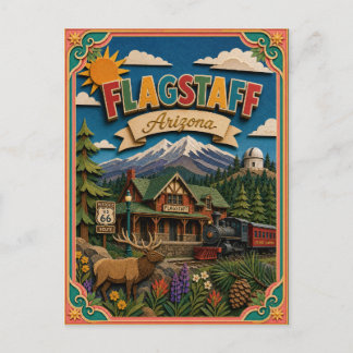 PopCut States Flagstaff Arizona Papieren Kunst Briefkaart