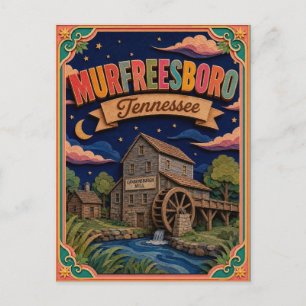 PopCut States Murfreesboro Tennessee Papieren Kuns Briefkaart