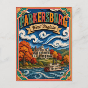 PopCut States Parkersburg West Virginia Papieren K Briefkaart