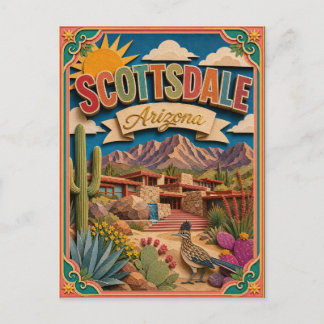 PopCut States Scottsdale Arizona Papieren Kunst Briefkaart