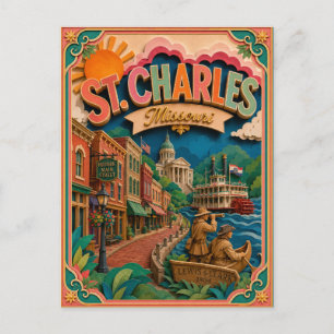 PopCut States St. Charles Missouri Papieren Kunst Briefkaart