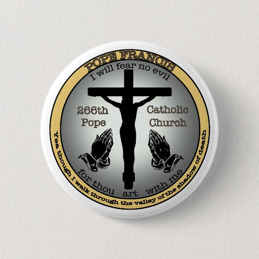Pope Francis Ronde Button 5,7 Cm (Voorkant)