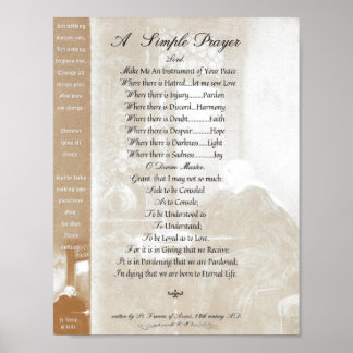POPE FRANCIS=ST. FRANCIS SIMPLE PRAYER=St. Teresa Poster