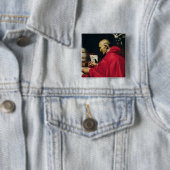 Pope Gregory de Grote Vierkante Button 5,1 Cm (In situ)
