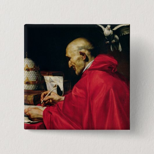 Pope Gregory de Grote Vierkante Button 5,1 Cm (Voorkant)
